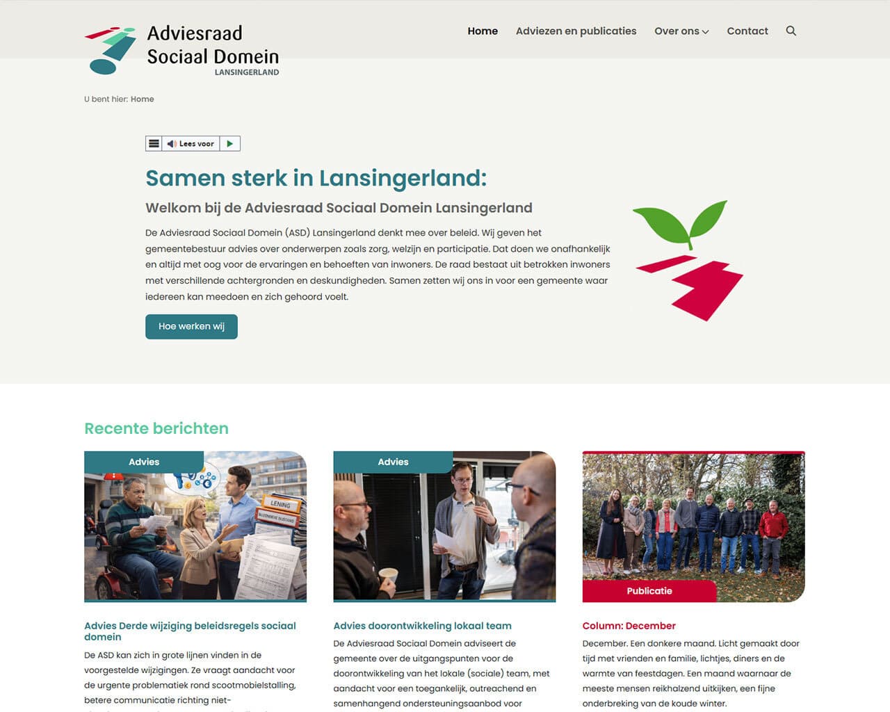 Voorbeeld Adviesraad Sociaal Domein