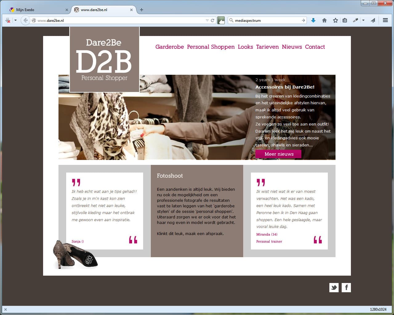 Voorbeeld Dare2Be