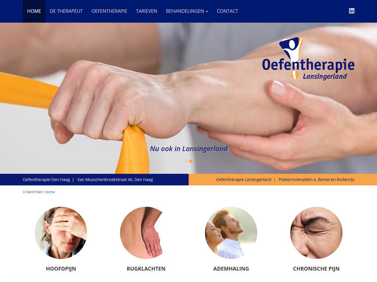 Voorbeeld Oefentherapie Lansingerland