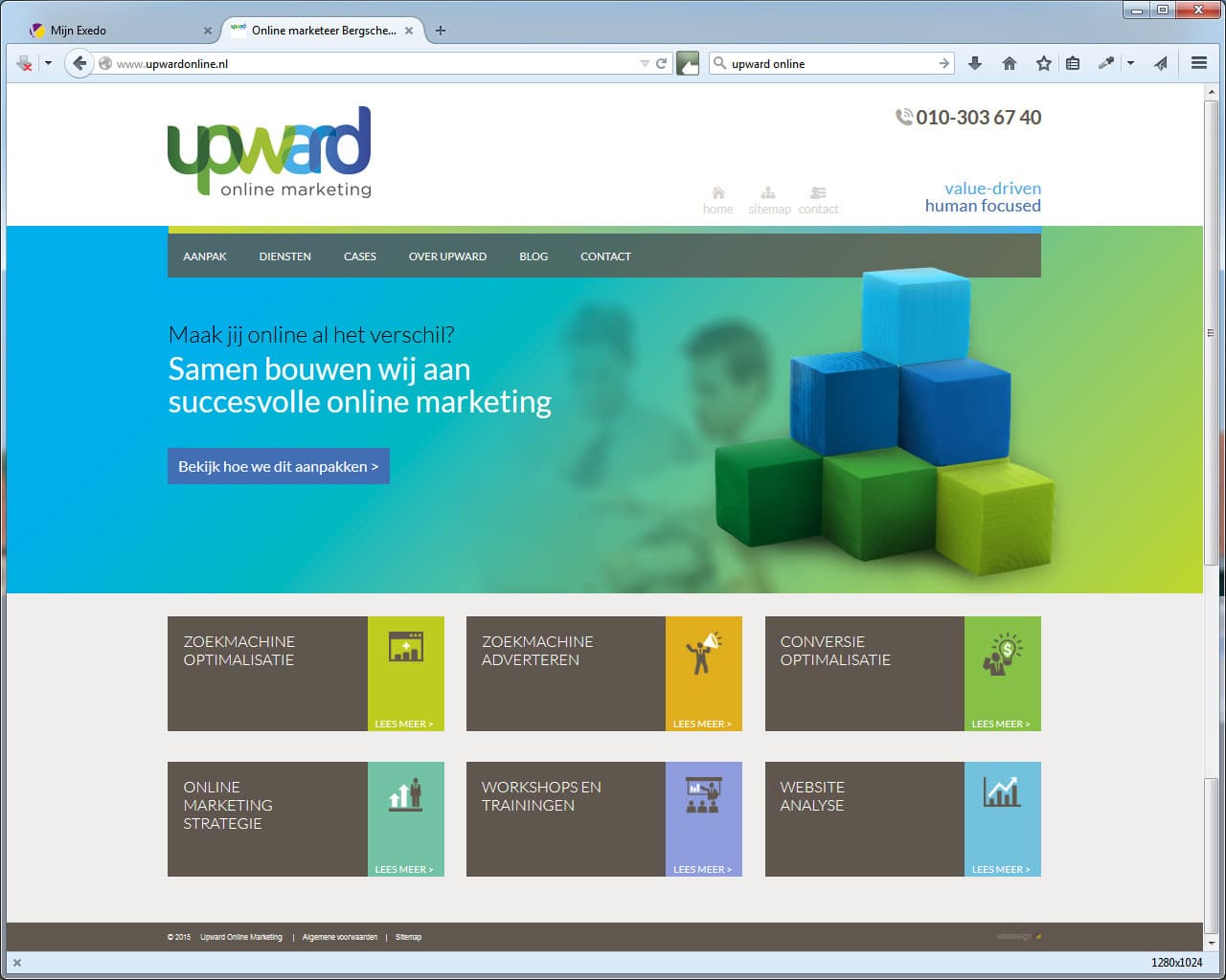 Voorbeeld Upward Online