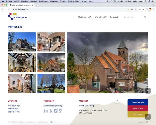Website Gezondheidscentrum Korte Akkeren